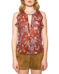 Willow & Clay Ruffle Floral Print Top
