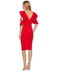 Laundry by Shelli Segal Cold Shoulder Ruffle Dress