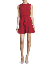 RED Valentino Redvalentino Sleeveless Cady Dress W Ruffle Bow Details