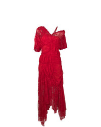 Preen by Thornton Bregazzi Asymmetric Ruffled Dress