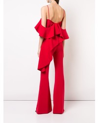 Christian Siriano Ruffled Off Shoulder Jumpsuit