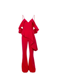 Christian Siriano Ruffled Off Shoulder Jumpsuit