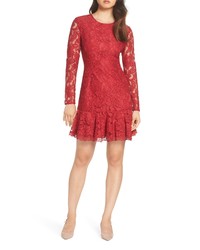 FOREST LILY Lace Fit Flare Dress