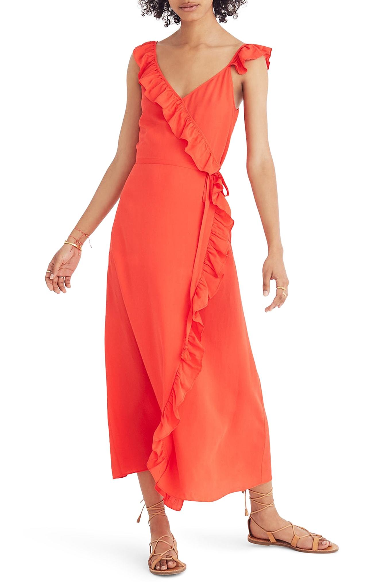 Madewell Ruffle Faux Wrap Maxi Dress, $82 | Nordstrom | Lookastic