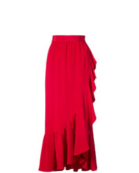 Adam Lippes Ruffled Asymmetric Midi Skirt