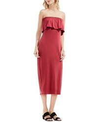 Vince Camuto Ruffle Off The Shoulder Midi Dress