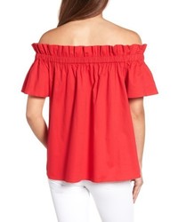 Pleione Ruffle Off The Shoulder Top