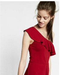 Red Ruffle Playsuit