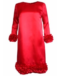 Plakinger Ruffled Silk Organza Dress