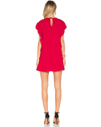 RED Valentino Ruffle Shift Dress In Red