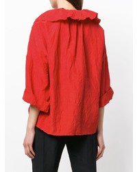 Carmen March Ruffled Front Blouse
