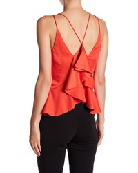 Do Be Cropped Strappy Ruffle Shirt
