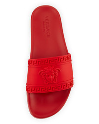 Versace Medusa Head Slide Sandal Red
