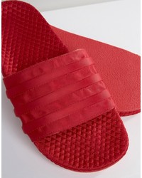 adidas Originals Adilette Slides In Red Bb3112