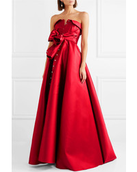 Alexis Mabille Bow Detailed Satin Twill Gown