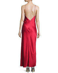 Camilla And Marc Camilla Marc Bowery Draped Satin Slip Gown Mid Red