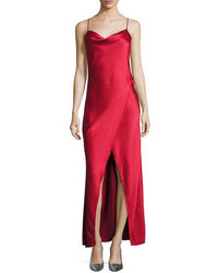 Camilla And Marc Camilla Marc Bowery Draped Satin Slip Gown Mid Red
