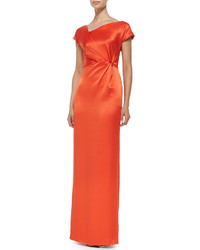 Raoul Marianne Cap Sleeve Gown W Draped Side