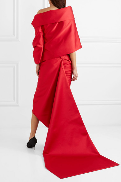 Balenciaga Red Silk Gown