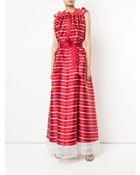 Alexis Mabille Tulle Hem Striped Gown