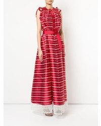 Alexis Mabille Tulle Hem Striped Gown