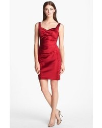 Red Satin Party Dress