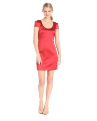 4collective Satin Cap Sleeve Fitted Dress