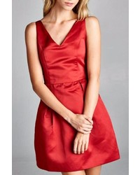 Ellison Red Satin Dress