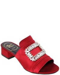 Red Satin Sandals