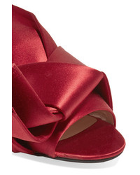 No.21 No 21 Knotted Satin Sandals Red