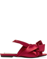 No.21 No 21 Knotted Satin Sandals Red