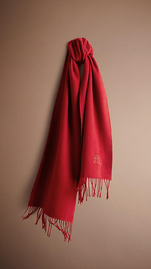burberry cashmere scarf red