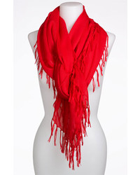 Echo All Over Fringe Scarf Red One Size One Size