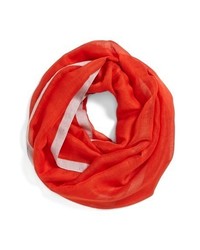 Halogen Linen Blend Infinity Scarf Red One Size One Size