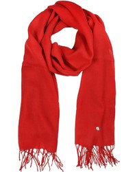 Mila Schon Red Wool And Cashmere Stole