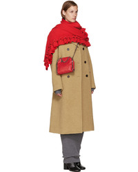 Stella McCartney Red Wool Rufflescarf