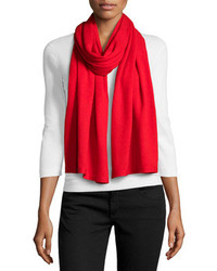 Todd And Duncan Cashmere Featherweight Scarf Cardinal Red