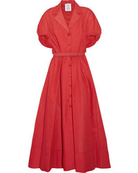 Red Seersucker Dress