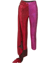 Red Sequin Dress Pants