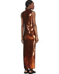 Givenchy Rust Sequinned Open Front Dress