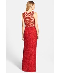 Sean Collection Cage Yoke Embellished Gown