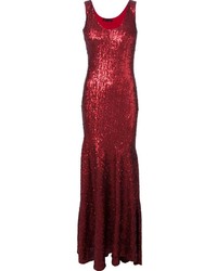 Women's Red Sequin Evening Dress | Lookastic