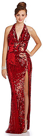 Mac Duggal Red Sequin Dress Online ...