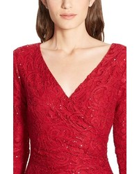 ralph lauren red sequin dress