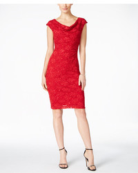 Connected Sequined Lace Sheath Dress
