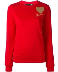Love Moschino Sequined Heart Patch Sweatshirt