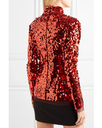 Dolce & Gabbana Sequined Tulle Top