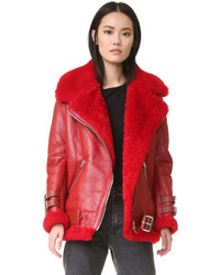 Red Shearling Jacket