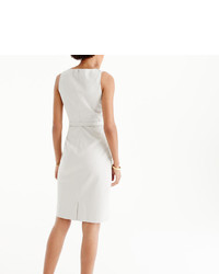 J.Crew Belted Sheath Dress In Two Way Stretch Cotton