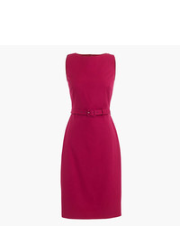 J.Crew Belted Sheath Dress In Two Way Stretch Cotton